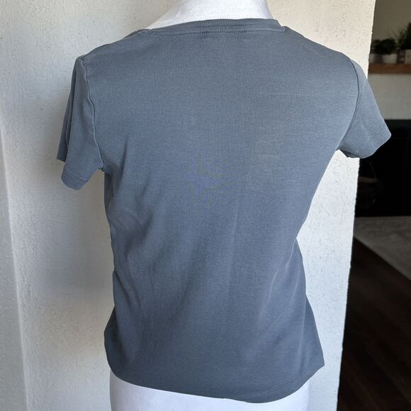 Zara Ribbed T Shirt Size Medium - Picture 3 of 6